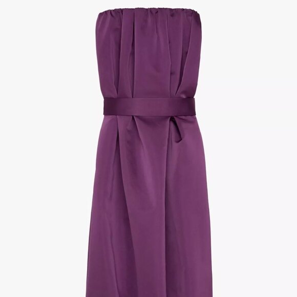 ZARA WOMAN NWT FW23 STRAPLESS PANELLED DRESS LIMITED EDITION AUBERGINE 8248/754 - Picture 9 of 16